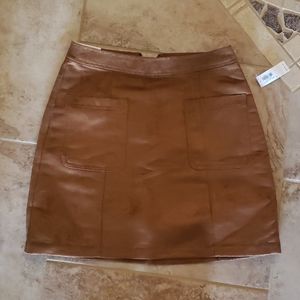 Brand new with tag Suede skirt, brown size 0, NWT